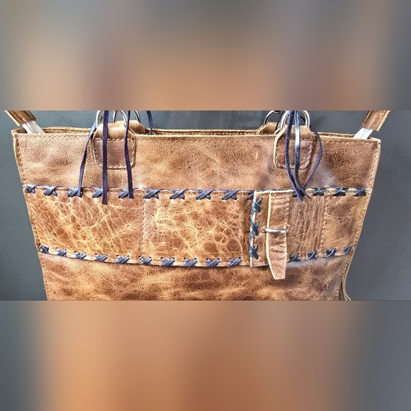 Pure Dixie Shopper Leather Handbag - Picture 2 of 10
